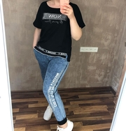 Женский летний турецкий прогулочный костюм белый signet батал